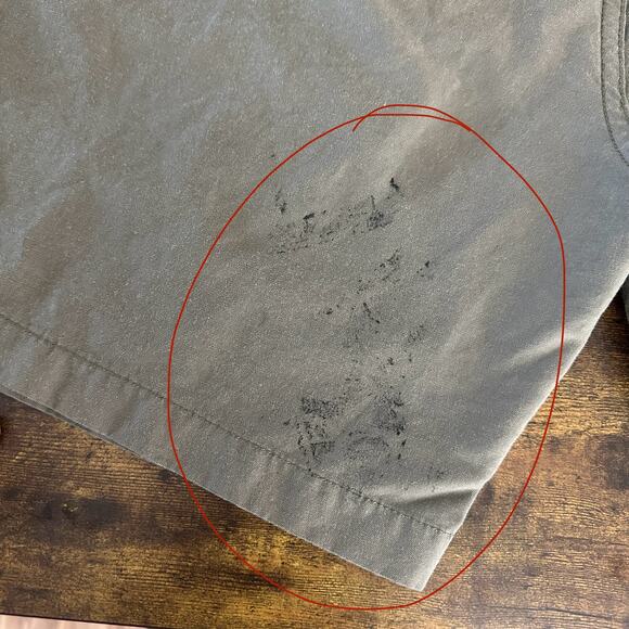 Vintage OP cargo shorts men’s size large green khaki elastic waist ocean pacific - Picture 5 of 10